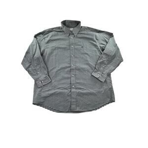 Brooks Brothers Madison Fit Button Up XXL Blue White Checkered Non-Iron Shirt